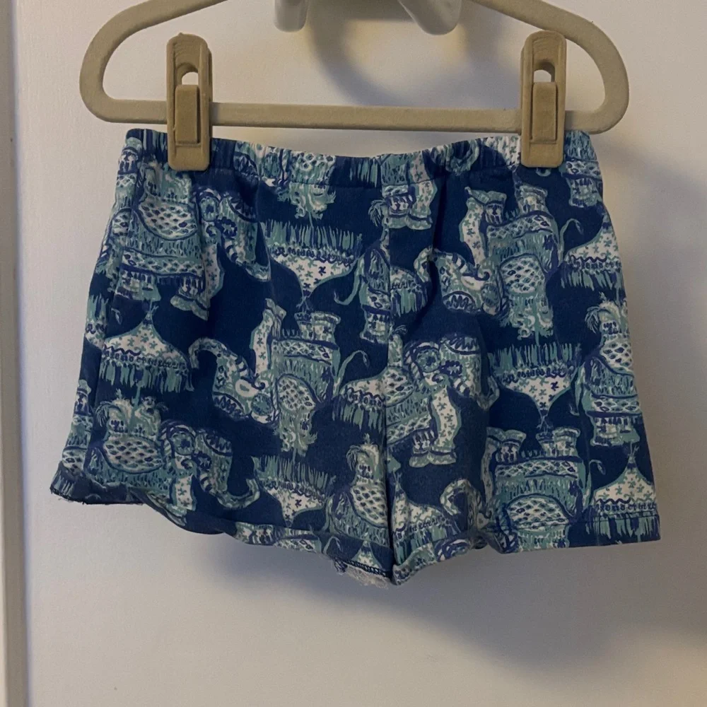 Lilly Pulitzer Mini Donna Elephant Print Kids Set in Blue and White